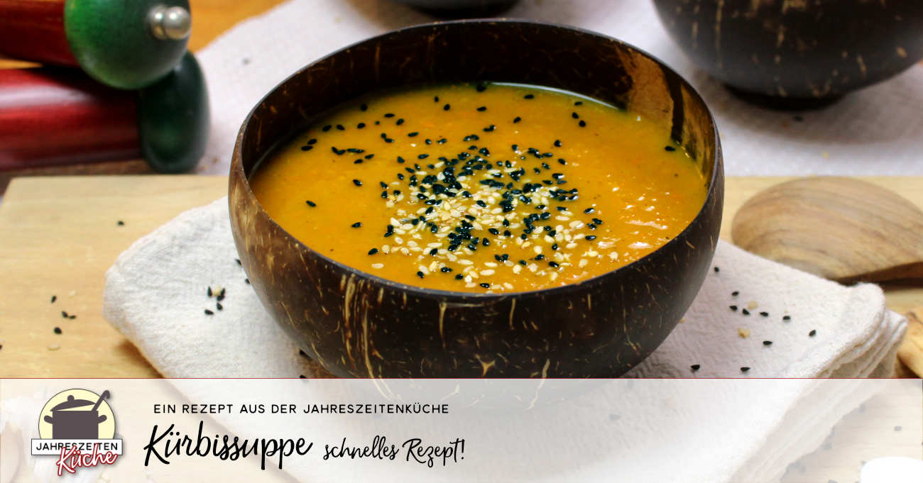 Schnelle Kürbissuppe mit Knoblauch | Ideal für Singles
