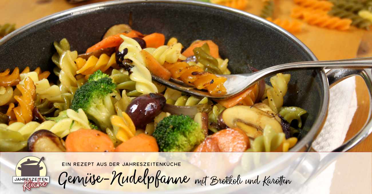 Bunte Gemüse-Nudelpfanne: ideale Sattmacher-Mahlzeit Bunte Gemüse-Nudelpfanne: ideale Sattmacher-Mahlzeit