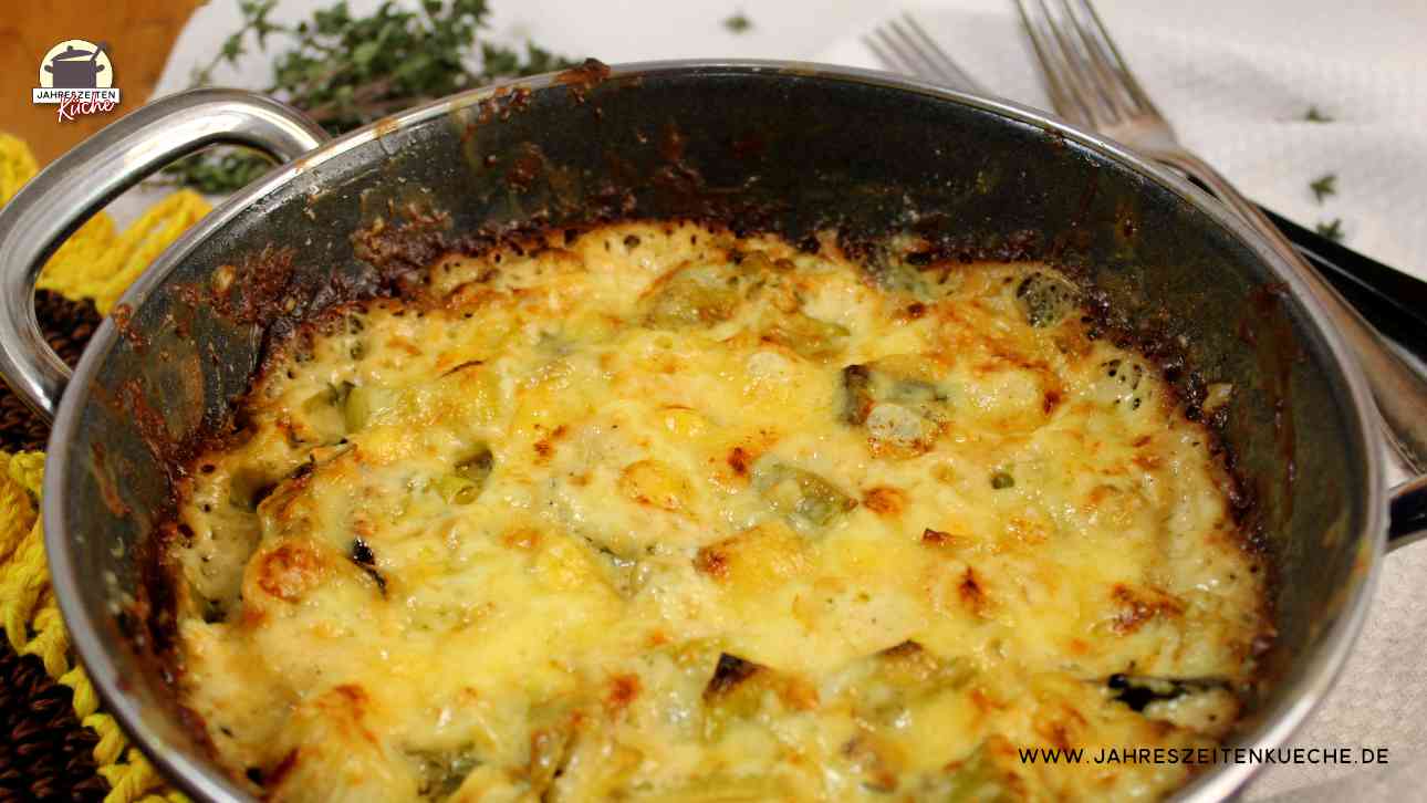 Schnelles Käse-lauch-Gratin | Rezept nach Dinah Stricker Schnelles Käse-lauch-Gratin | Rezept nach Dinah Stricker