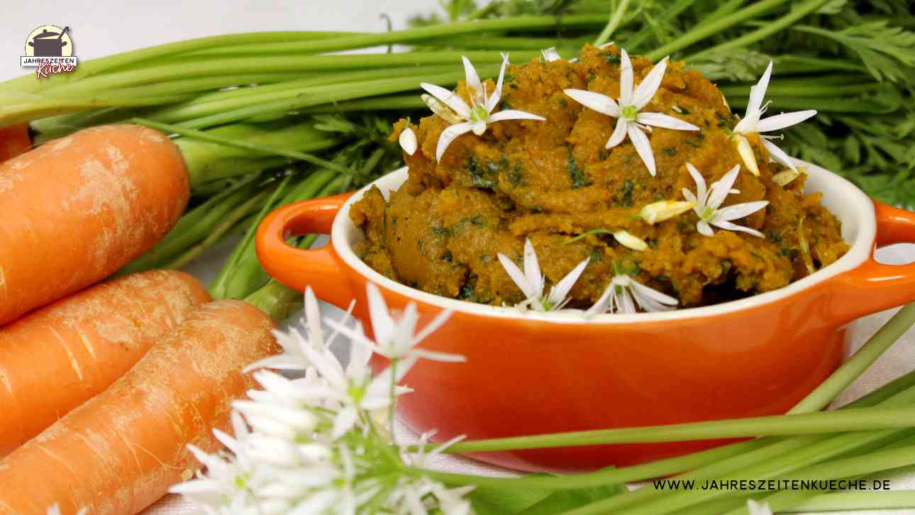 Veganer Karotten-Bärlauch-Aufstrich | Jahreszeitenküche Veganer Karotten-Bärlauch-Aufstrich | Jahreszeitenküche