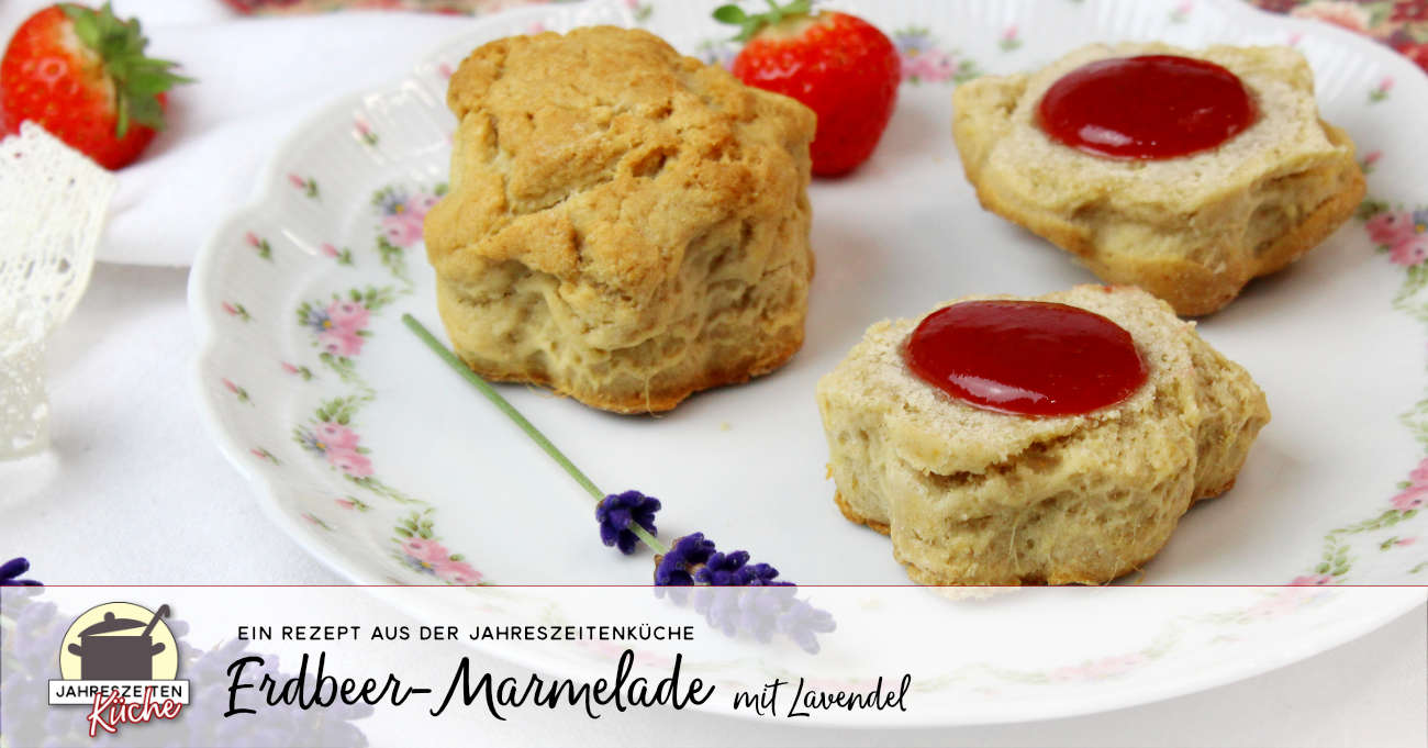Erdbeer-Marmelade mit Lavendel