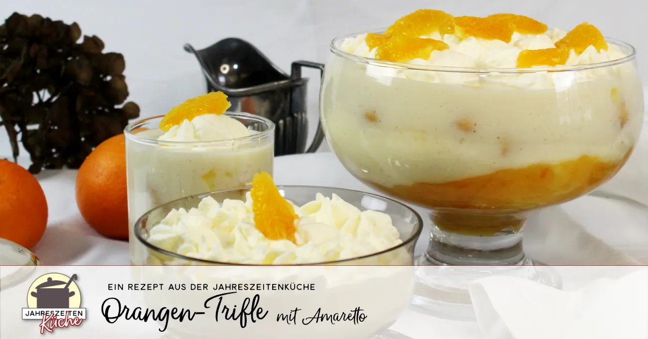 Orangen-Trifle mit Amaretto