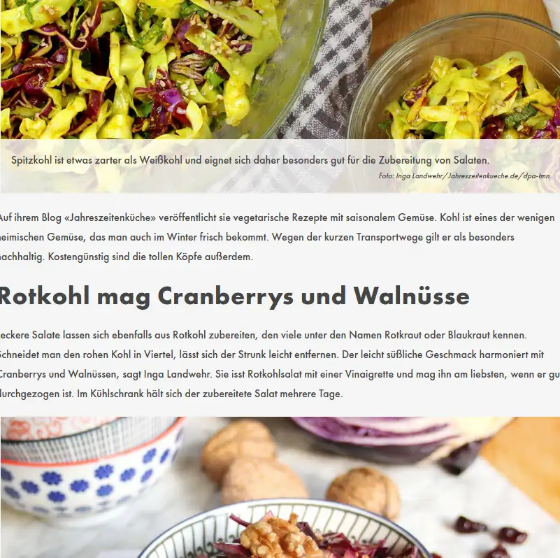 Screenshot aus einem Pressebericht von Ann-Kathrin Marr